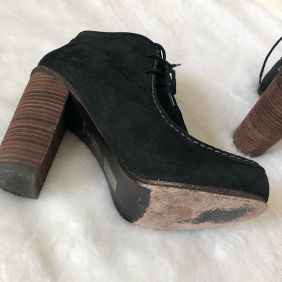 Dolce Vita Black Leather Jada Stacked Heel Boot - Picture 7 of 8